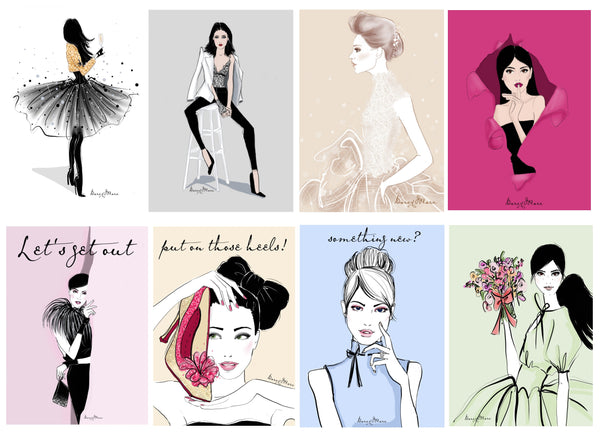 DarcyMarc Full Illustrated 5x7 Flat Card Collection