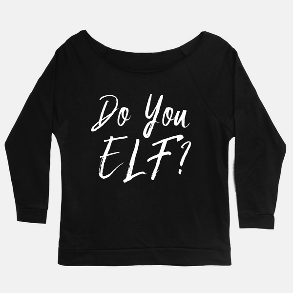 Ladies Holiday Terry Raw Edge Raglan Sweatshirt